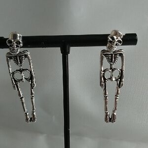 Silver Skeleton Earrings
